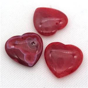 natural Agate teardrop pendant, dye, red, approx 35mm [GM17137]