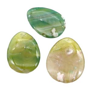 green Cherry Agate teardrop pendant, approx 35-50mm [GM17150]
