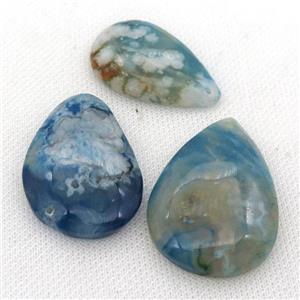 blue Cherry Agate teardrop pendant, approx 25-50mm [GM17151]