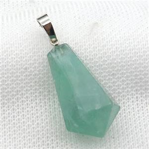 green Fluorite pendulum pendant, approx 17-30mm [GM17215]