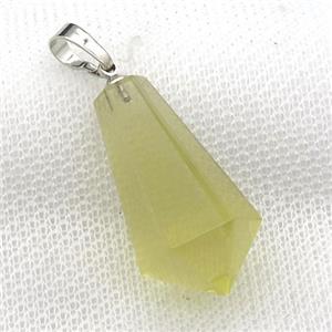 Lemon Quartz pendulum pendant, approx 17-30mm [GM17217]