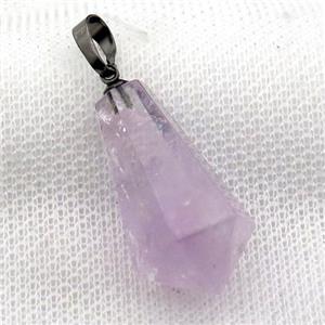 purple Amethyst pendulum pendant, approx 17-30mm [GM17218]