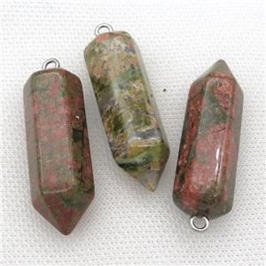 Unakite bullet pendant, approx 15-45mm [GM17247]