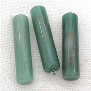 green Aventurine column pendant, approx 13-50mm [GM17271]