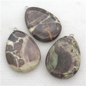 Ocean Jasper teardrop pendant, approx 30-40mm [GM17291]