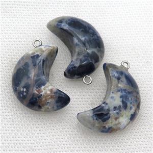 blue Sodalite moon pendant, approx 14-30mm [GM17305]