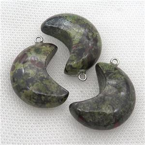 bloodstone moon pendant, approx 14-30mm [GM17307]