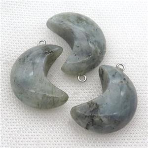 Labradorite moon pendant, approx 14-30mm [GM17308]