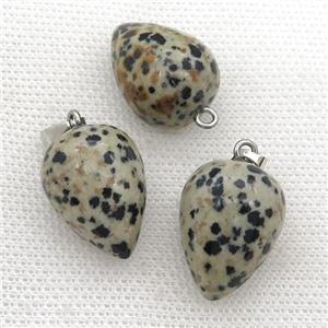Dalmatian Jasper Pendulum Pendant, approx 15-20mm [GM17315]