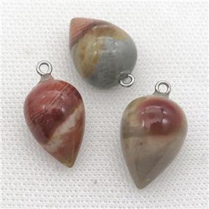 Picasso Jasper Pendulum Pendant, approx 15-20mm [GM17316]