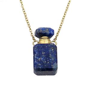 blue Lapis Lazuli perfume bottle Necklace, approx 10-20mm [GM17408]