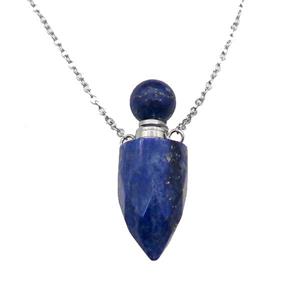 blue Lapis perfume bottle Necklace, approx 9-28mm [GM17418]