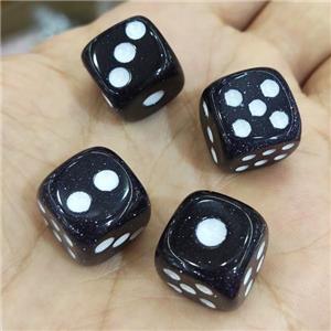 Blue SandStone Cube Dice, approx 15mm [GM17534]