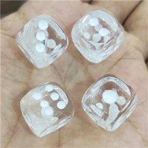 Clear Quartz Cube Dice, approx 15mm [GM17536]