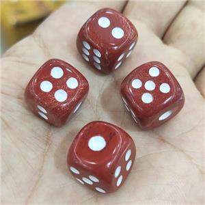 Red Jasper Cube Dice, approx 15mm [GM17539]