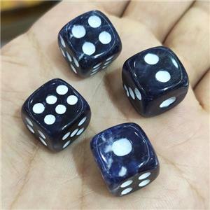 Blue Sodalite Cube Dice, approx 15mm [GM17543]