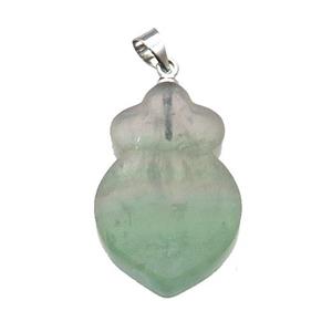 Fluorite Shield Pendant, approx 17-26mm [GM17549]
