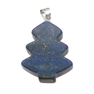 Blue Lapis Christmas Tree Pendant, approx 19-24mm [GM17568]