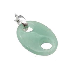Green Aventurine Pignose Pendant, approx 18-25mm [GM17606]