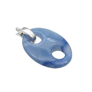 Blue Aventurine Pignose Pendant, approx 18-25mm [GM17609]