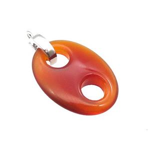 Red Carnelian Agate Pignose Pendant, approx 18-25mm [GM17613]