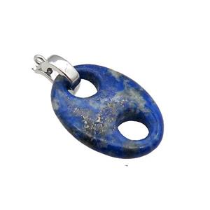 Blue Lapis Pignose Pendant, approx 18-25mm [GM17616]