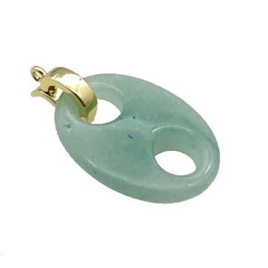 Green Aventurine Pignose Pendant, approx 18-25mm [GM17620]