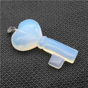 White Opalite Key Pendant, approx 22-40mm [GM17633]