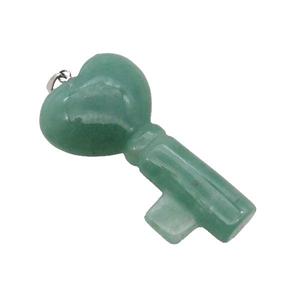 Green Aventurine Key Pendant, approx 22-40mm [GM17636]