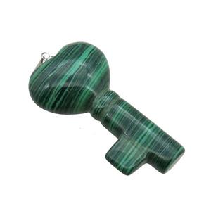 Green Synthetic Malachite Key Pendant, approx 22-40mm [GM17639]