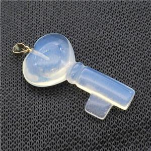 White Opalite Key Pendant, approx 22-40mm [GM17647]