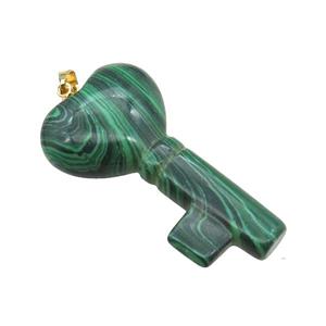 Green Synthetic Malachite Key Pendant, approx 22-40mm [GM17655]
