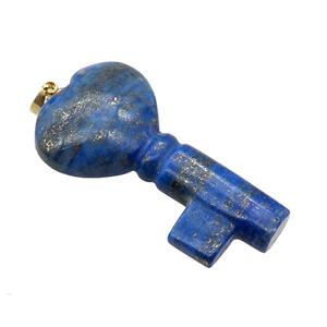 Blue Lapis Lazuli Key Pendant, approx 22-40mm [GM17658]