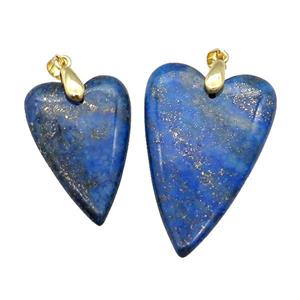 Blue Lapis Heart Pendant, approx 20-30mm [GM17685-S]