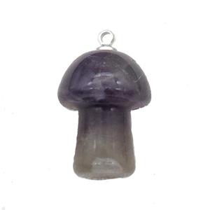 Amethyst Mushroom Pendant, approx 15-20mm [GM17723]