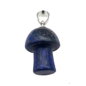 Blue Lapis Mushroom Pendant, approx 15-20mm [GM17724]