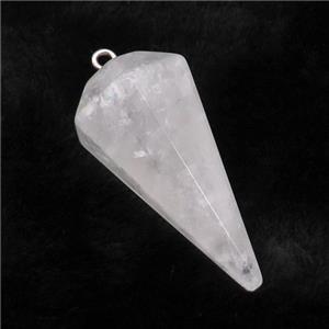 Clear Quartz Pendulum Pendant, approx 17-38mm [GM17729]