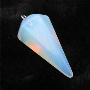 White Opalite Pendulum Pendant, approx 17-38mm [GM17730]