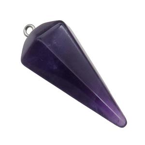 Purple Amethyst Pendulum Pendant, approx 17-38mm [GM17733]