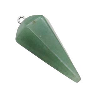 Green Aventurine Pendulum Pendant, approx 17-38mm [GM17734]