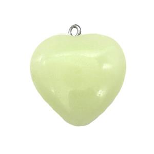 Synthetic Noctilucent Stone Heart Pendant, approx 25mm [GM17745]