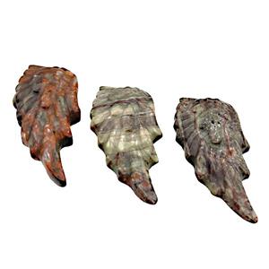 Ocean Jasper Angel Wing Pendant, approx 20-45mm [GM17888]