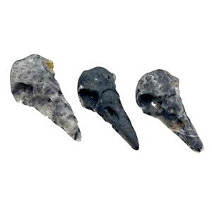 Natural Agate Crow Head Mouth Charm Pendant, approx 22-50mm [GM17894]