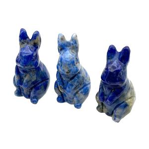 Blue Lapis Rabbit No Hole, approx 11-35mm [GM17908]