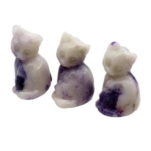 Lilac Jasper Cat No Hole, approx 22-30mm [GM17912]