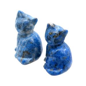 Blue Lapis Cat No Hole, approx 22-30mm [GM17914]