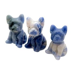 Blue Sodalite Dog No Hole, approx 20-30mm [GM17922]