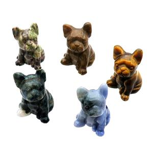 Mix Gemstone Dog No Hole, approx 20-30mm [GM17928]