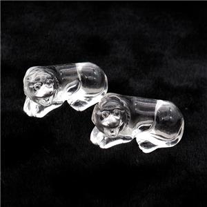 Clear Quartz Dog No Hole, approx 16-30mm [GM17929]