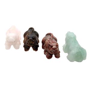 Mix Gemstone Dog No Hole, approx 16-30mm [GM17934]